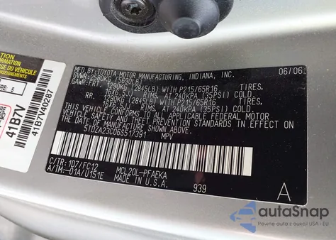 2006 Toyota Sienna Le from USA, damaged, VIN 5TDZA23C06S517391